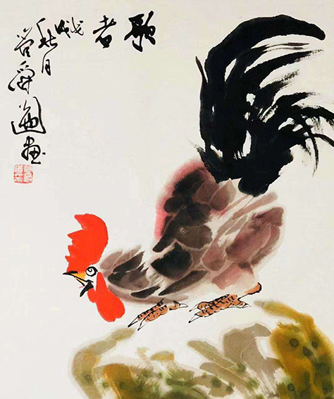 管爵遒作品 《歌者》